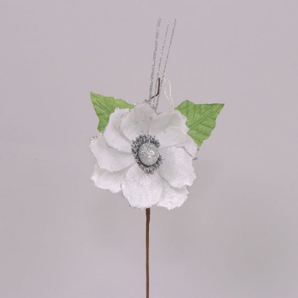 Цветок новогодний Магнолия белый Flora 75233