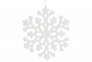 Елочное украшение Bon Снежинка 12см, цвет - белый 788-873