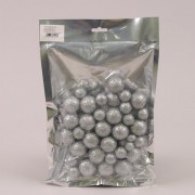 Кульки із пінопласту срібні D-15-20-30 мм. (60 шт. в упаковці) Flora 44459
