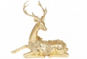 Декоративная фигура Олень в кружеве 37.5см, цвет - золото Bon 450-871