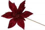 Декоративный цветок Пуансетия 50см, цвет - бургунди Bon 807-027