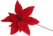 Декоративный цветок Пуансетия 50см, цвет - красный Bon 807-025