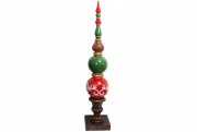 Декоративная напольная новогодняя фигура 155см цвет - красный с зеленым Bon 837-215