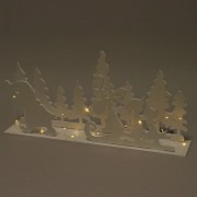 Декорація новорічна дерев'яна з LED підсвічуванням Flora 31002.