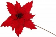Декоративна квітка Пуансетія 50см, колір - червоний Bon 807-028