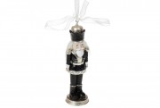 Декоративная подвесная фигурка Щелкунчик, 12см, цвет - чёрный Bon 890-154