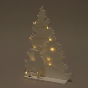 Декорация новогодняя деревянная с LED подсветкой Flora 31004