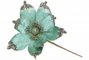 Декоративный цветок Магнолия 35см, цвет - морской синий Bon 807-009