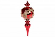 Елочное фигурное украшение Bon 20см, цвет - жемчужный красный (УЦЕНКА) 874-287
