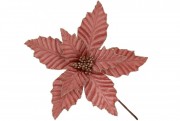 Декоративна квітка Пуансеттія 24см, колір - персиковий Bon 807-317