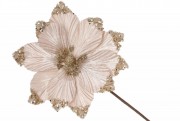 Декоративный цветок Магнолия 23см, длина ножки 50см, цвет - шампань Bon 807-275
