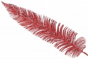Декоративна гілка Перо 82см, колір - червоний Bon 839-147