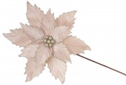Декоративна квітка Пуансеттія 29см, довжина ніжки 50см, колір - шампань Bon 807-273