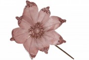 Декоративна квітка Магнолія 20см, довжина ніжки 35см, колір - рожева пудра Bon 807-313