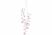 Підвісний декор із кристалів 29см, колір - рожевий Bon 839-181