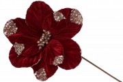 Декоративна квітка Камелія 25см, довжина ніжки 50см, колір - бордо Bon 807-280