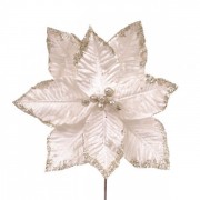 Цветок новогодний Пуансетия кремовый Flora 12702