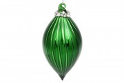 Ялинкова прикраса Bon з декором з каміння, 16см, колір - смарагдовий зелений 118-294