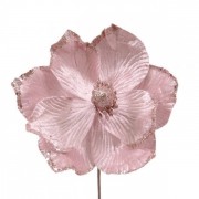 Цветок новогодний Магнолия розовый Flora 12695