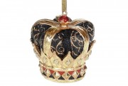 Підвісний декор Bon Царська корона, 8см, колір - чорний із золотом та бордо 838-275