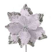 Цветок новогодний Пуансетия серый Flora 12704