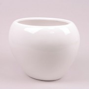 Кашпо керамическое белое H-25 см. Flora 21200