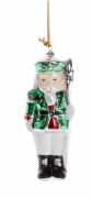 Новорічна декоративна статуетка-підвіска Bon Лускунчик 11.4см, колір - зелений 141-A80