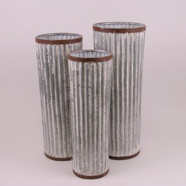Комплект металлических ваз 3 шт. Flora 21242