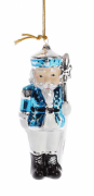 Новорічна декоративна статуетка-підвіска Bon Лускунчик 11.4см колір - синій 141-A80
