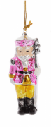 Новогодняя декоративная статуэтка-подвеска Bon Щелкунчик 11.4см цвет - розовый 141-A80