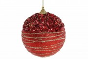Елочный шар Bon 8см, цвет - красный 182-908
