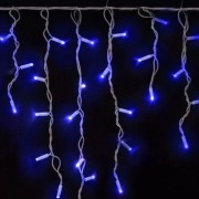 Гирлянда уличная Штора-дождик FLASH 160 LED 5м*0,6м прозрачный провод 2,2мм синий Gonchar