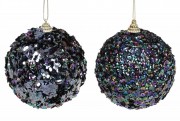 Набор елочных шаров (2 шт) 10см, цвет - бриллиантовый синий 182-155