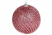 Елочный шар Bon 10см, цвет - темно-розовый 182-118