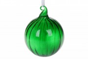 Елочный шар Bon из прозрачного стекла, 8см, цвет - зелёный NY15-815
