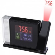 Bresser MyTime Crystal P Color Projection Alarm Clock and Weather Stations Black (7060100)