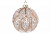 Елочный шар Bon с декором из пайеток, 8см, цвет - розовая нежность 115-011