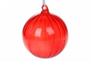 Елочный шар Bon из прозрачного стекла, 10см, цвет - красный NY15-824