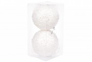 Набор Bon (2шт) елочных шаров 10см, цвет - белый 787-108