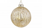 Ялинковий шар Bon з прозорого скла, 8см, колір - золото 115-002
