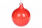 Ялинковий шар Bon з прозорого скла, 8см, колір - червоний NY15-818