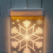3D LED підсвічування на батарейках Сніжинка Gonchar