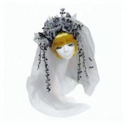 Обруч Мертвая невеста с фатой Halloween 17-810GY-VT