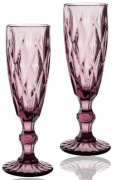 Набор бокалов для шампанского SNT 6шт Грани 200 мл бордо 9454