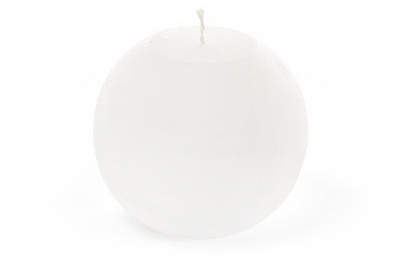 Свеча в форме шара Bon B010_1-1.1, 10см, цвет - белый