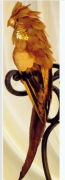Декоративний птах Папуга Bon 35см, коричневий 117-534