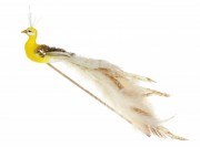 Декоративная птица Bon 24см, цвет - желтый 117-558