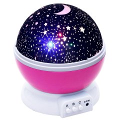 Ночник-проектор Star Master Звездное небо с функцией вращения розовый MPL-001S