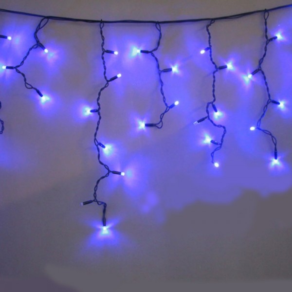 Xmas гірлянда LED 150 3.3Line Short curtain Бурульки/Бахрома B-2 Синя 10м (16) - НФ-00005845