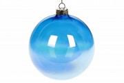 Елочный шар Bon из прозрачного стекла, 10см, цвет - бриллиантовый синий
